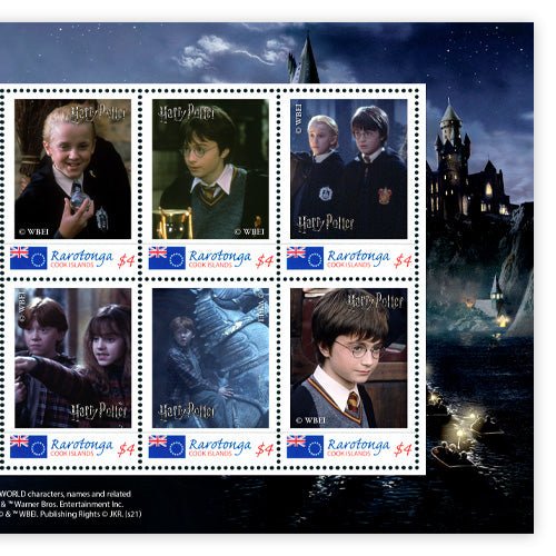 Het allereerste “Harry Potter and the Philosophers Stone” Jubileumpostzegelvel - Edel Collecties