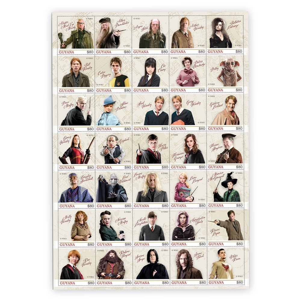 Het Beroemde Harry Potter Characters Postzegelvel - Edel Collecties