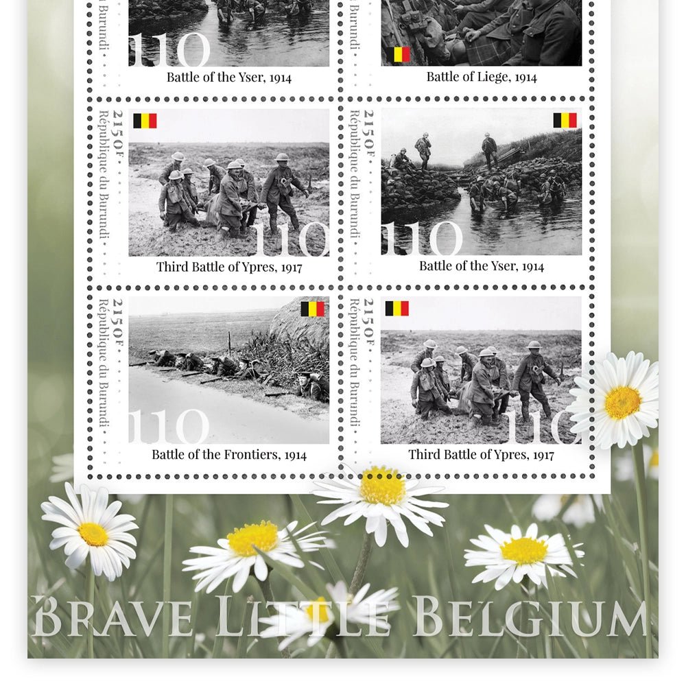 Het Officiële “Brave Little Belgium 1914-2024” Postzegelvel - Edel Collecties