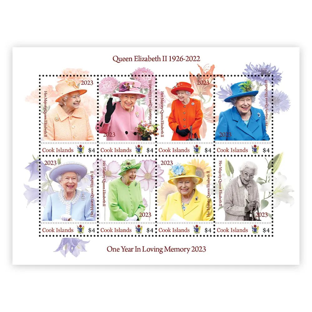 Het Officiële Postzegelvel “Her Majesty Queen Elizabeth II 1926-2022 One Year In Loving Memory 2023” - Edel Collecties