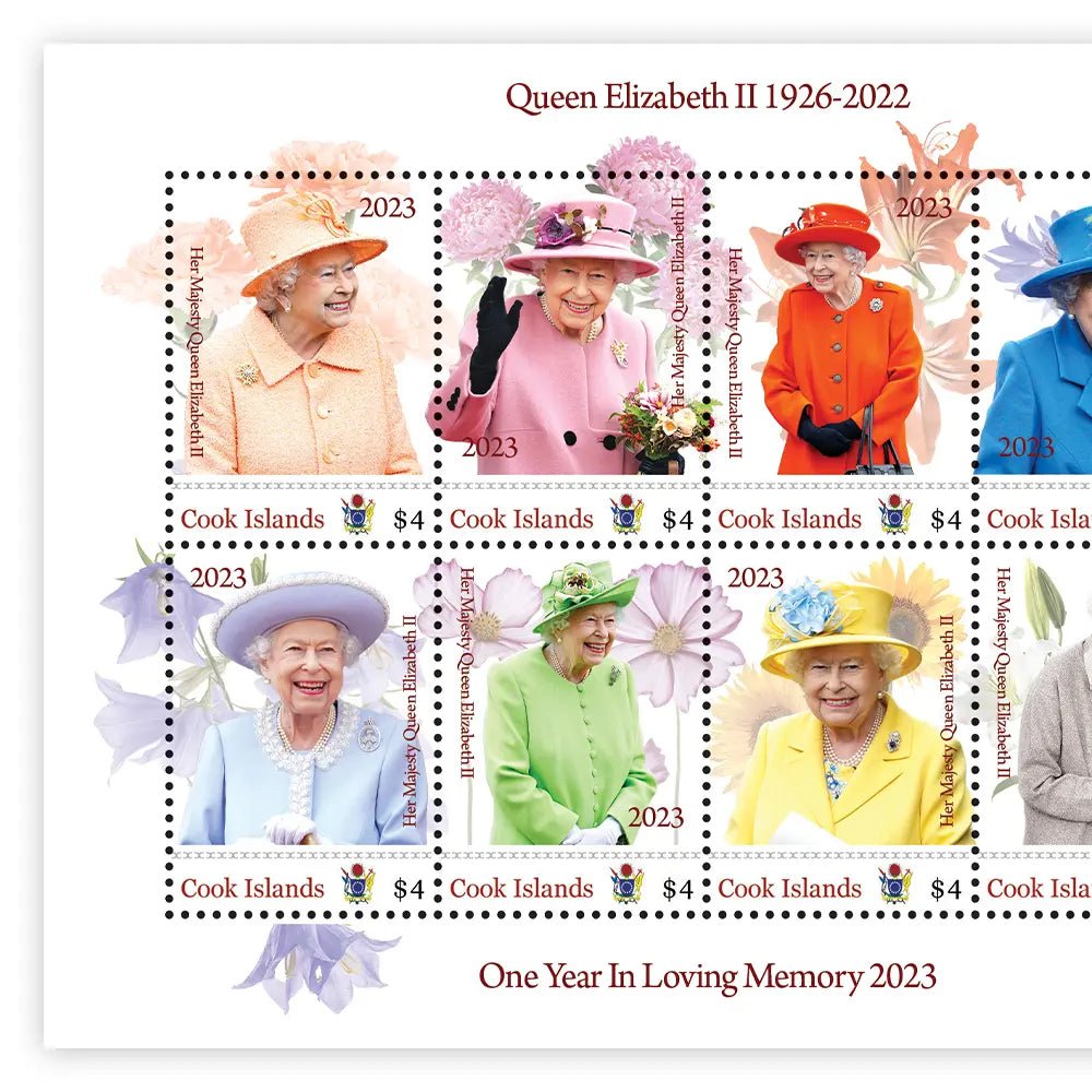 Het Officiële Postzegelvel “Her Majesty Queen Elizabeth II 1926-2022 One Year In Loving Memory 2023” - Edel Collecties
