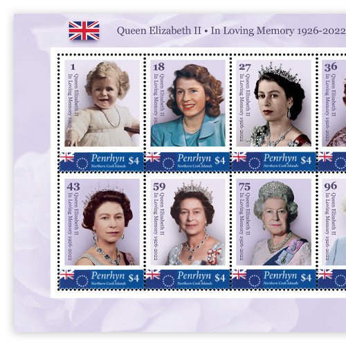 Het Officiële Postzegelvel “In Loving Memory Her Majesty Queen Elizabeth II 1926 - 2022” - Edel Collecties