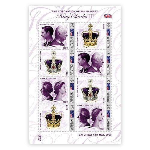 Het Officiële Postzegelvel “The Coronation of His Majesty King Charles III of the United Kingdom London Westminster Abbey, 6th May 2023” - Edel Collecties