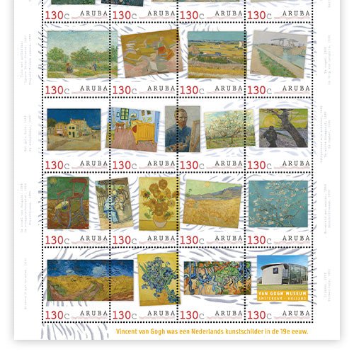 Het officiële “Van Gogh Museum 50 Jaar Inspiratie 1973-2023” Postzegelvel - Edel Collecties