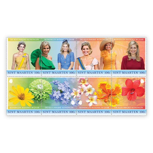 Officiële Postzegelset “Koningin Máxima, de Bloem van Nederland” - Edel Collecties