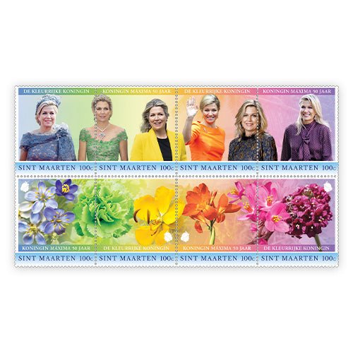 Officiële Postzegelset “Koningin Máxima, de Bloem van Nederland” - Edel Collecties