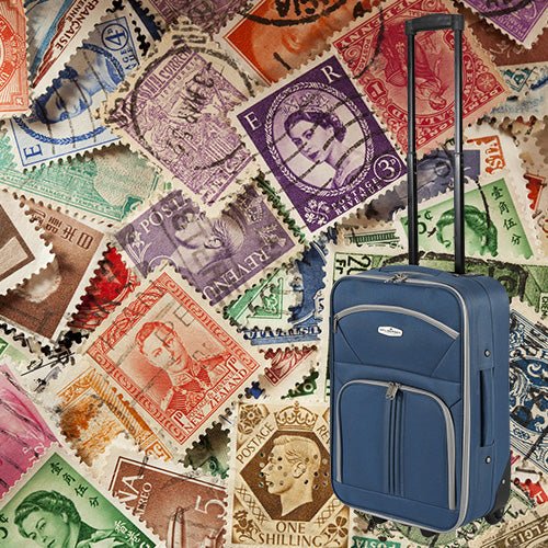 Spannende luxe koffer overvol met duizenden en duizenden postzegels uit alle delen van de wereld! - Edel Collecties