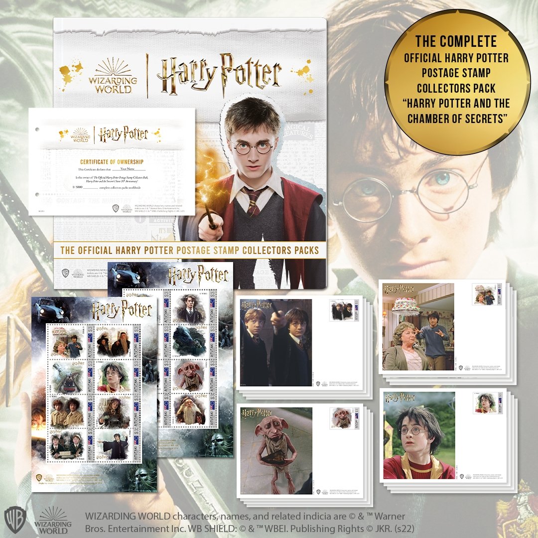 The Complete Official Harry Potter Postage Stamp Collectors Pack “Harry Potter and the Chamber of Secrets” - Edel Collecties