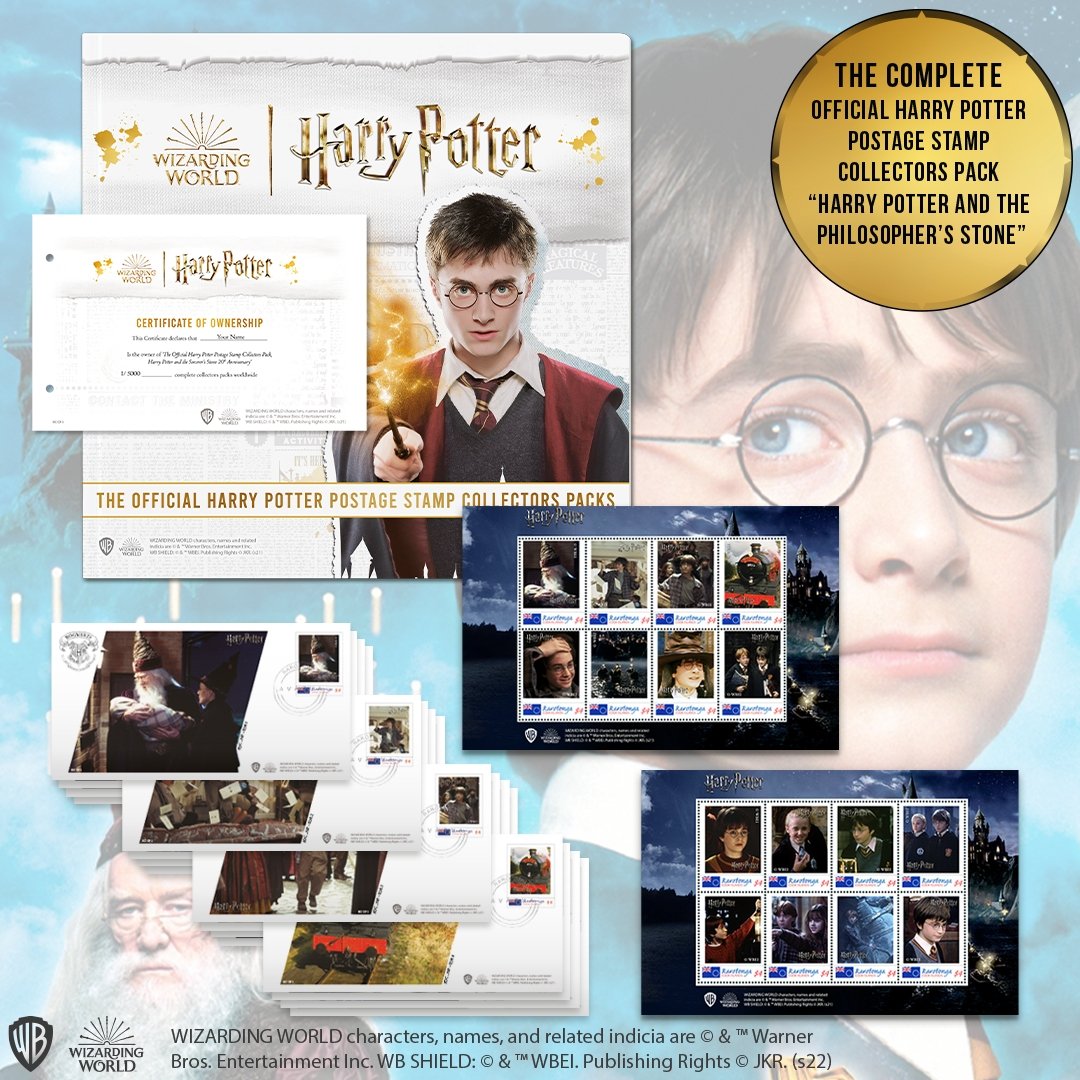 The Complete Official Harry Potter Postage Stamp Collectors Pack “Harry Potter and the Philosopher's Stone" - Edel Collecties