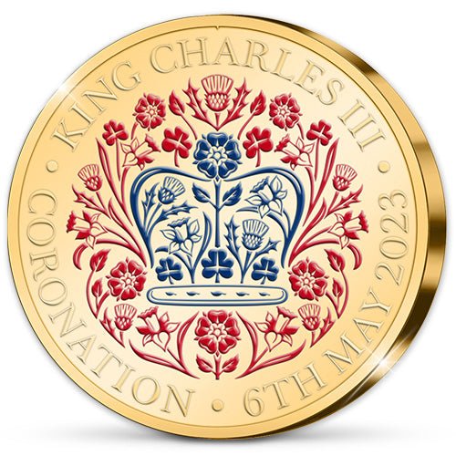 The Official “Emblem of the Coronation of His Majesty The King” Two Coins of England - Edel Collecties